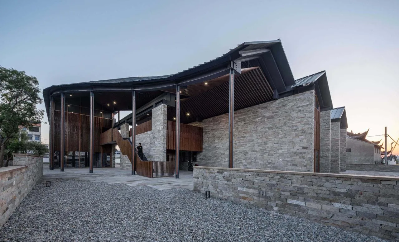 BIM Architecture | Xiaowufen Village Cultural Hall/Garden Architecture Landscape