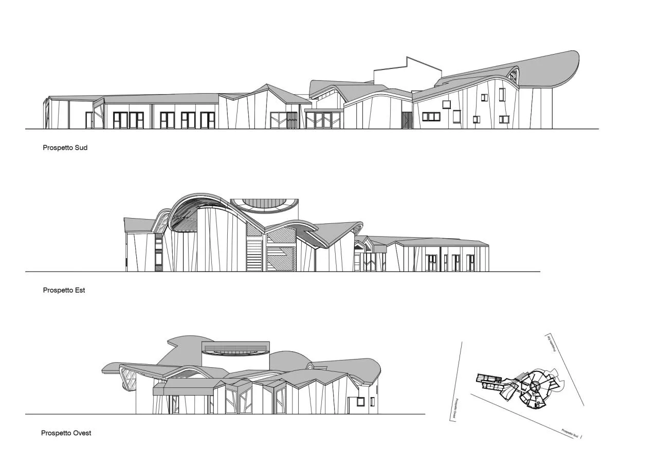 BIM Architecture | Suspended Roof: Church and Diocese Complex/Miralles Tagliabue EMBT