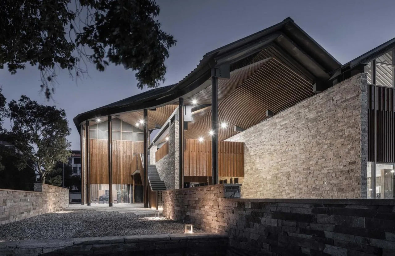 BIM Architecture | Xiaowufen Village Cultural Hall/Garden Architecture Landscape
