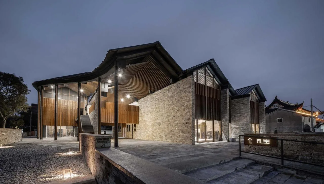 BIM Architecture | Xiaowufen Village Cultural Hall/Garden Architecture Landscape
