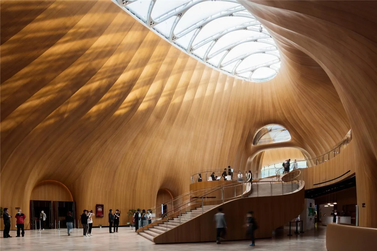 BIM architecture | Tent under the snow capped mountains | MAD design permanent venue for Yabuli Entrepreneur Forum completed