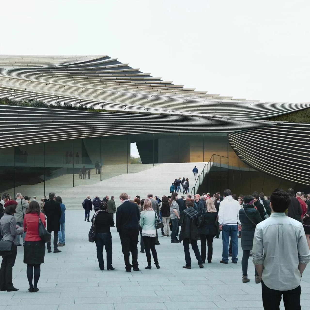 BIM Architecture | Ceramic Layers, Competition Proposal for 'CAMERIMAGE European Film Center' by Kengo Kuma