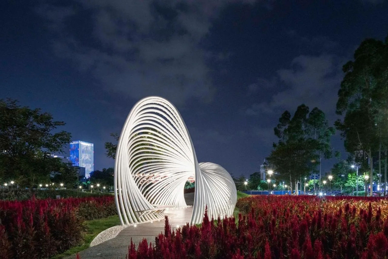 BIM Architecture | Huahai Bamboo Pavilion, City Park acupuncture and moxibustion Renewal/Vertical Beam Club+School of Architecture of South China University of Technology