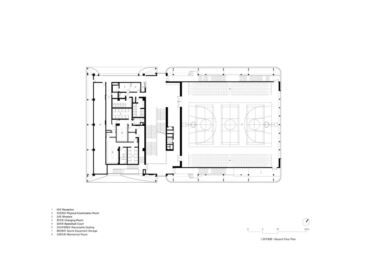 BIM Architecture | Shanghai Qingpu Pinghe Sports Center/OPEN Architecture Firm