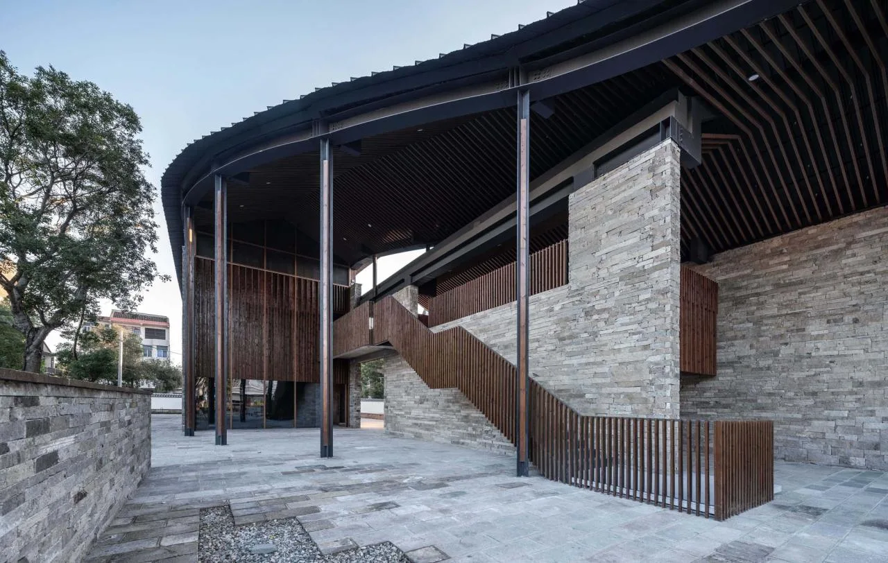 BIM Architecture | Xiaowufen Village Cultural Hall/Garden Architecture Landscape