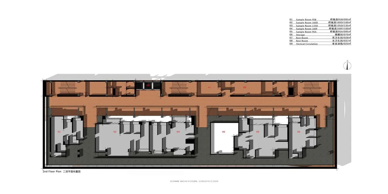 BIM Architecture | Maker Town TIC Art Center/Dongchang Construction - Second floor plan