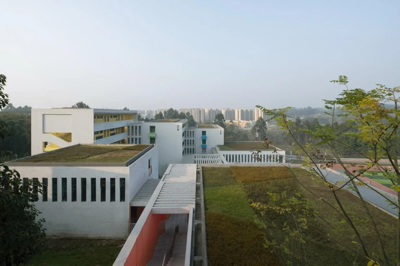 BIM Architecture | Huangjia Primary School Expansion Project - Order Geometry/Foundation Building
