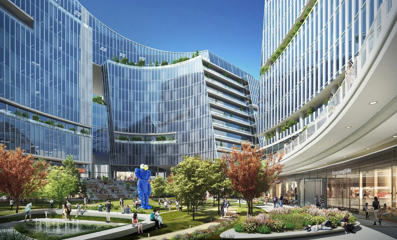 BIM Architecture | Chengdu High tech Vanke Center - Urban Garden of High tech Zone/Laguarda. Low Architects