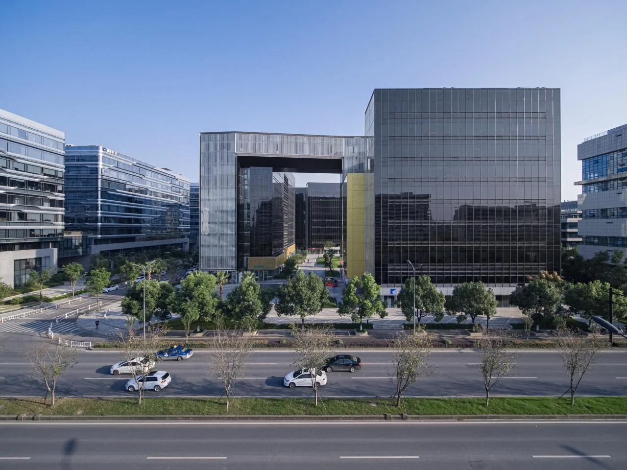 BIM architecture | Gad works | Open and closed three-dimensional garden, Hangzhou Guanrui Building