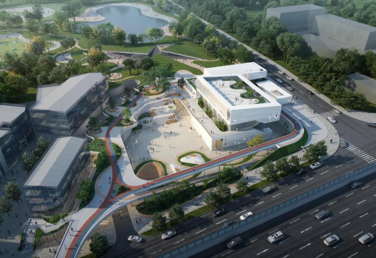 BIM Architecture | 'Gathering Energy Floating Clouds' Design: Function and Landscape Coexistence, Green Public Space, Community Interaction - Lv Yuanxiang Architectural Firm Guangzhou Panyu Square Substation Design Scheme Winning