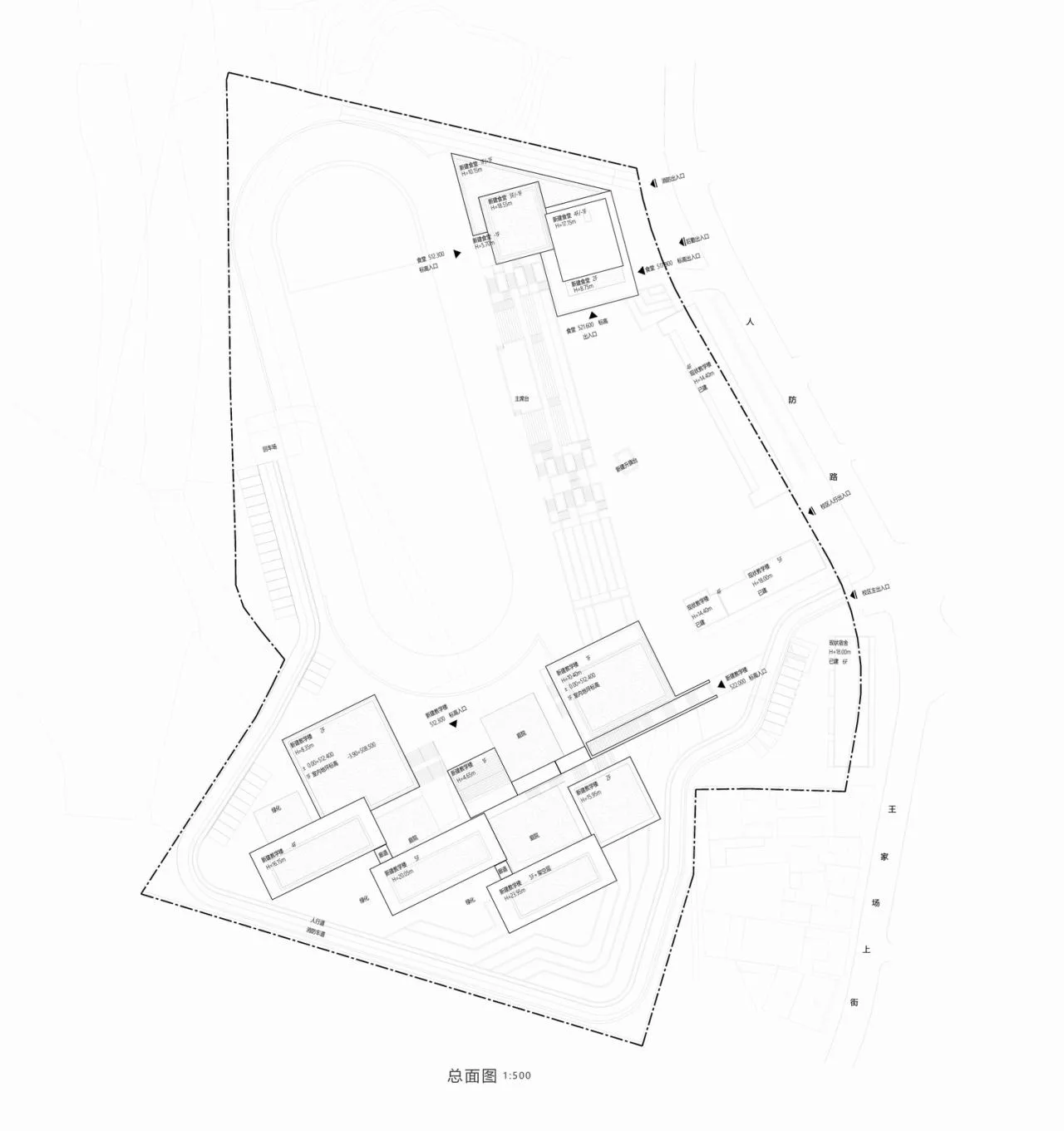 BIM Architecture | Huangjia Primary School Expansion Project - Order Geometry/Foundation Building