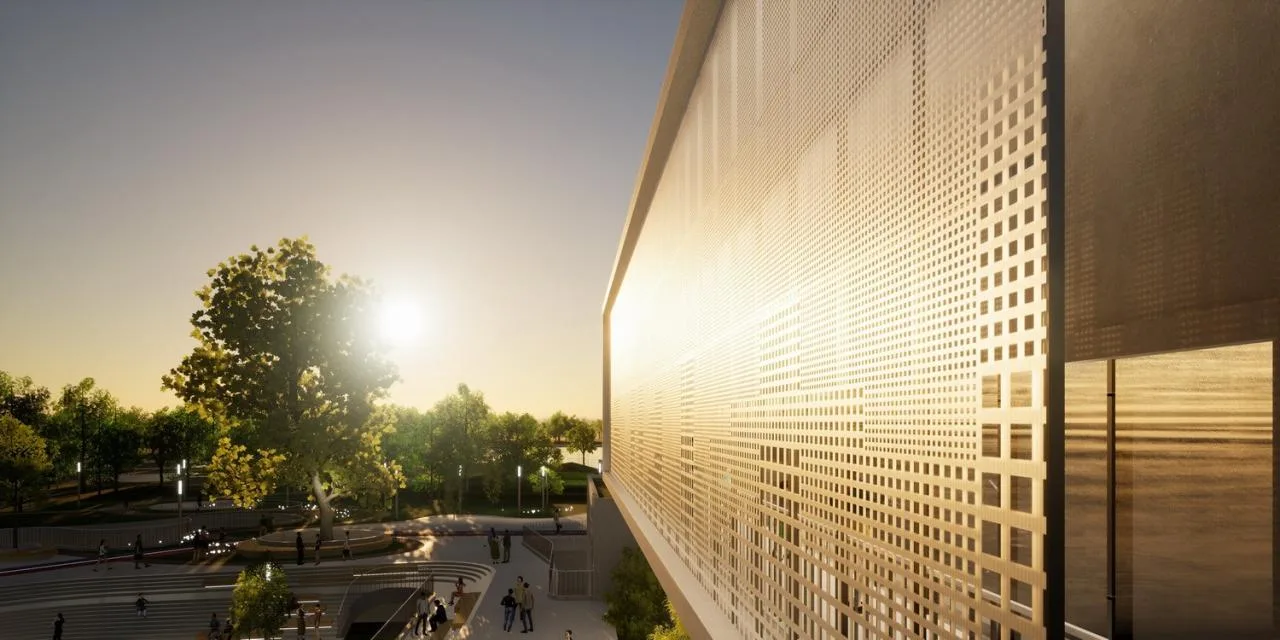 BIM Architecture | 'Gathering Energy Floating Clouds' Design: Function and Landscape Coexistence, Green Public Space, Community Interaction - Lv Yuanxiang Architectural Firm Guangzhou Panyu Square Substation Design Scheme Winning