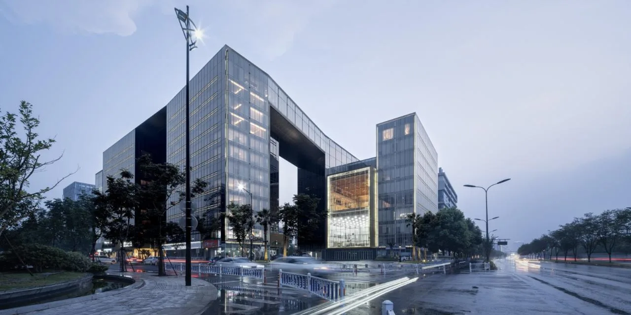 BIM architecture | Gad works | Open and closed three-dimensional garden, Hangzhou Guanrui Building