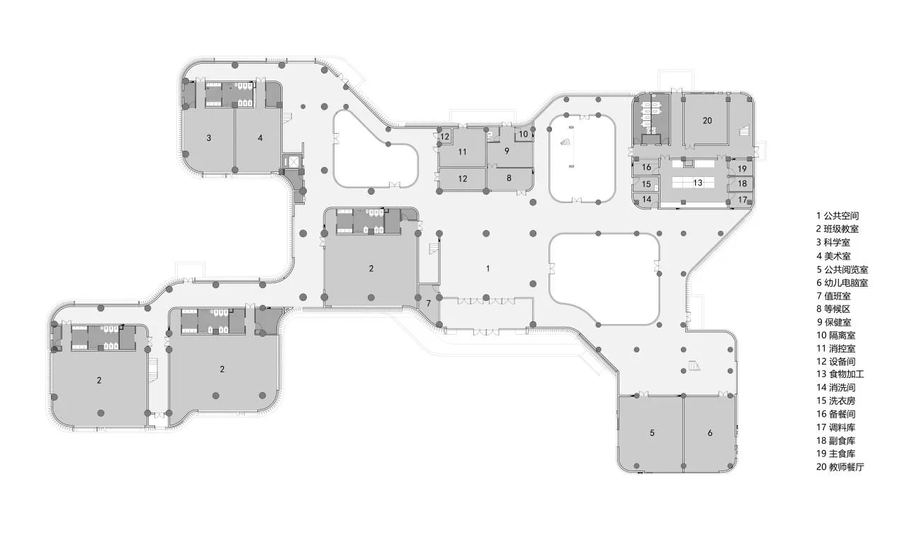BIM Architecture | Weinan Municipal Government Kindergarten/Zhonghe Yuanchuang Architectural Design Co., Ltd