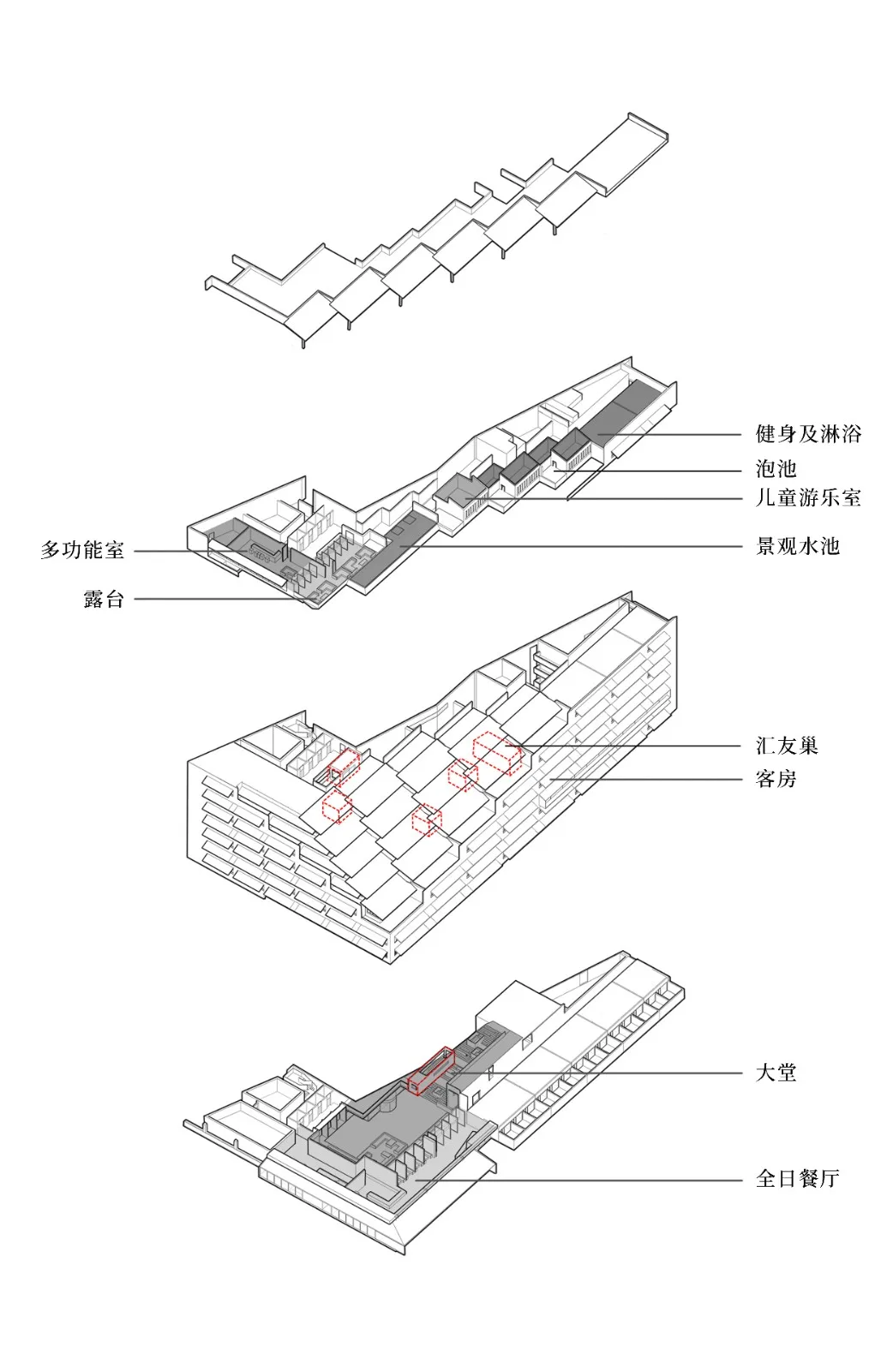 BIM Architecture | Mountain City Context and Multidimensional Field, Quzhou Yueyuan Hotel/Gad Works