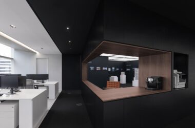 BIM Architecture: Black and White Container Office by Line+Architectural Firm-BIM WORLD