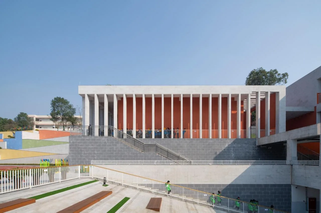 BIM Architecture | Huangjia Primary School Expansion Project - Order Geometry/Foundation Building