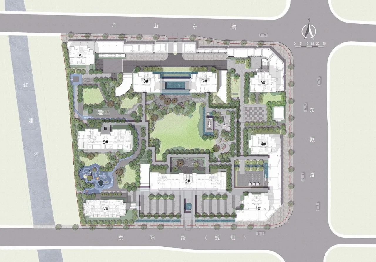 BIM Architecture | Urban Forest Residential Garden/ZSD Zhuoshi