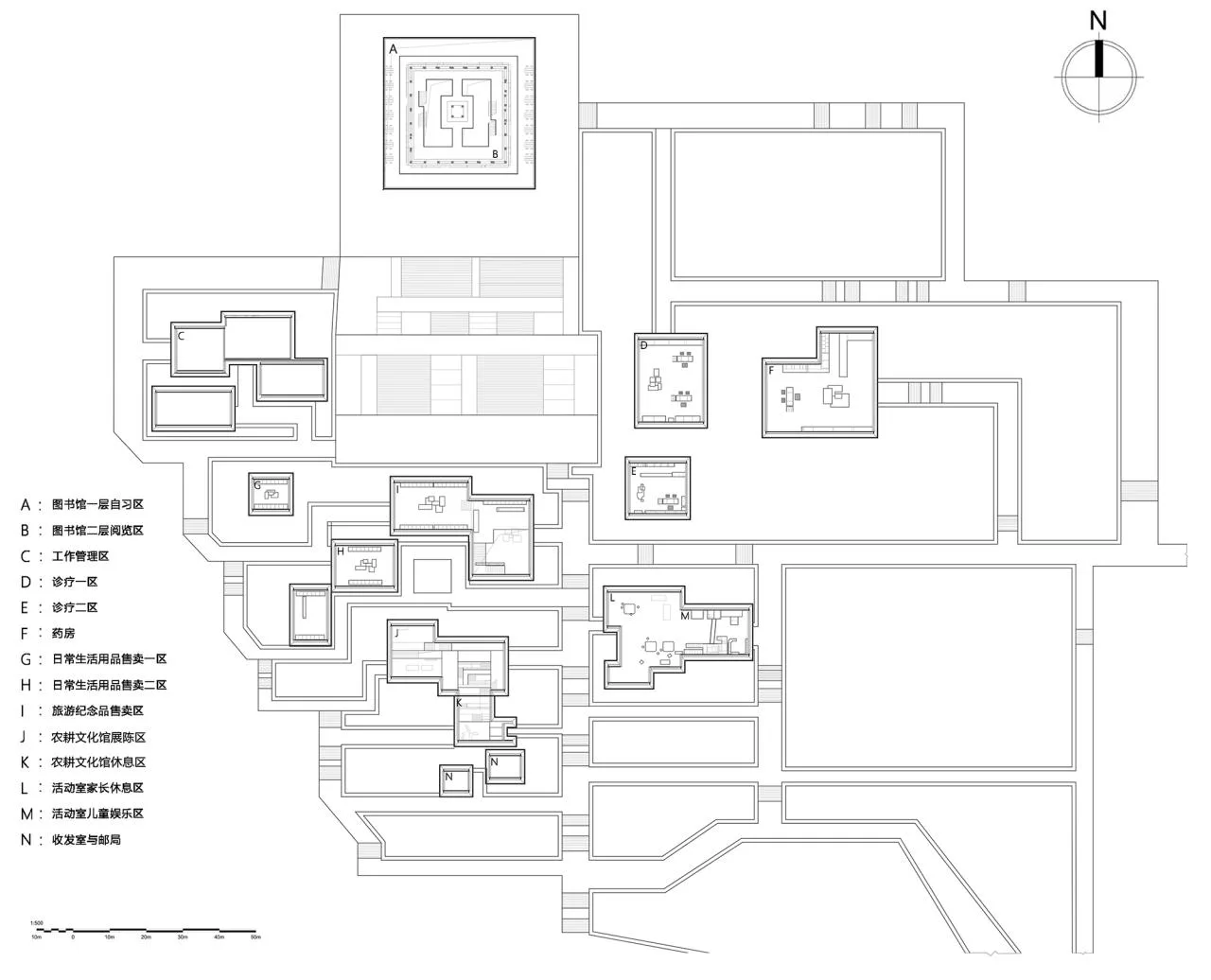 BIM Architecture | Linhe Moying - Xianshi Ancient Town Activity Complex Scheme Design/Outsiders Architecture