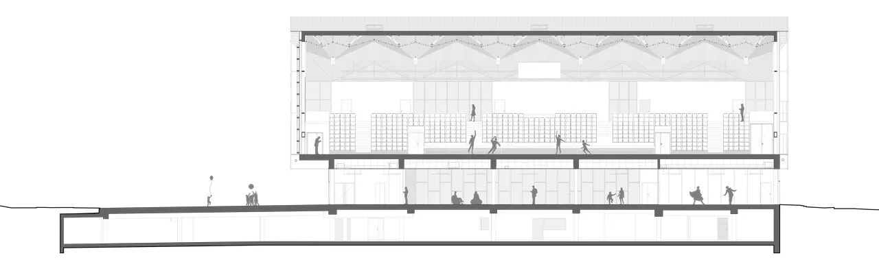 BIM Architecture | P ô le Simone Veil Multi functional Sports Center/K Architecture Sigwalt Herman