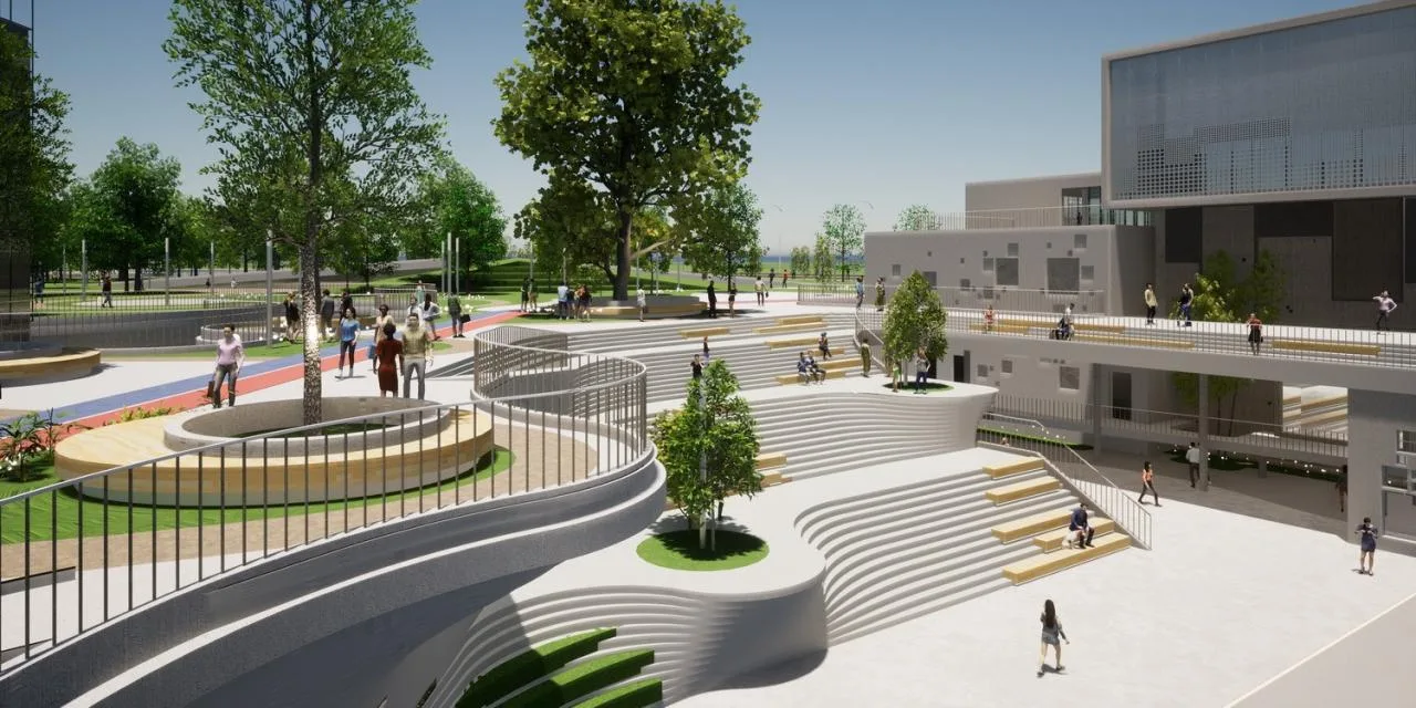 BIM Architecture | 'Gathering Energy Floating Clouds' Design: Function and Landscape Coexistence, Green Public Space, Community Interaction - Lv Yuanxiang Architectural Firm Guangzhou Panyu Square Substation Design Scheme Winning