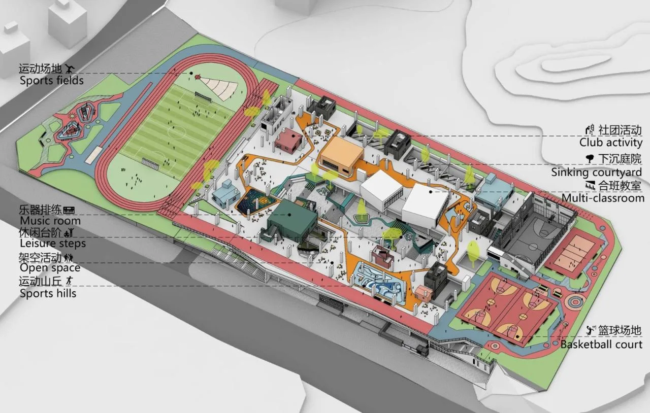 BIM Architecture | Shenzhen Longhua District Xingzhi Middle School/Zhubo Design Joint Public Works