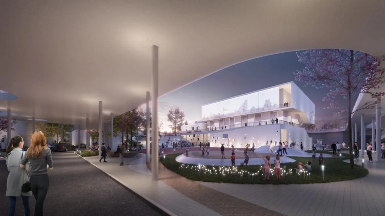 BIM Architecture | 'Gathering Energy Floating Clouds' Design: Function and Landscape Coexistence, Green Public Space, Community Interaction - Lv Yuanxiang Architectural Firm Guangzhou Panyu Square Substation Design Scheme Winning