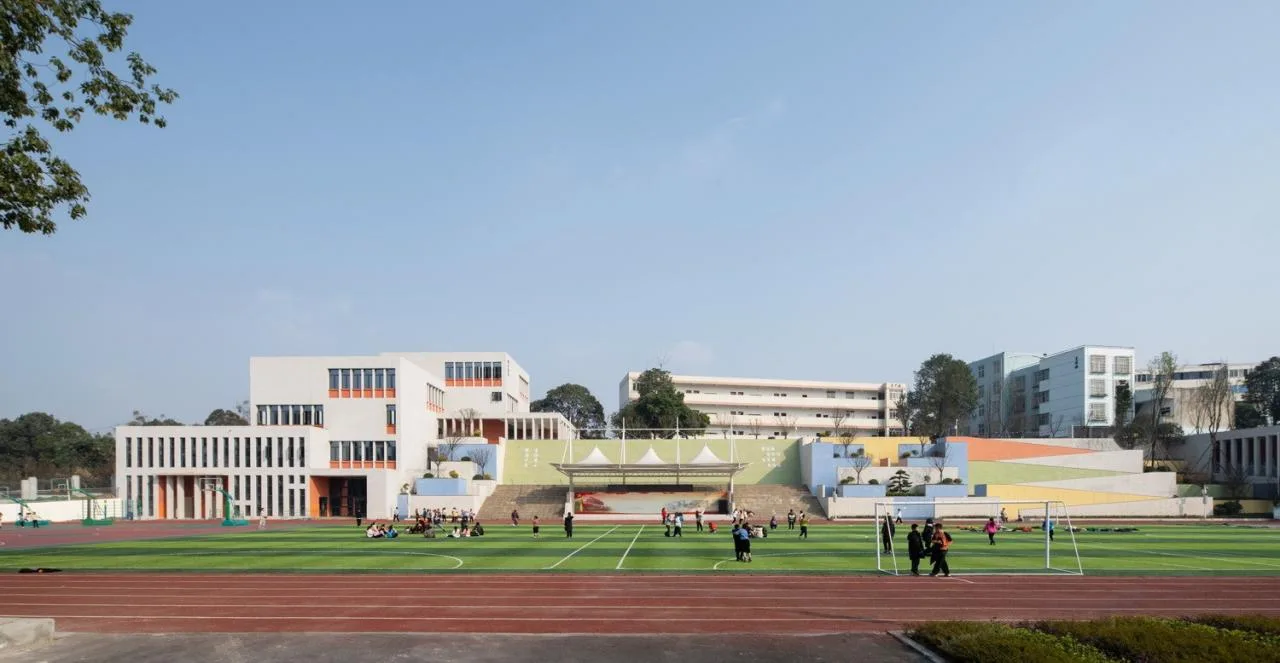 BIM Architecture | Huangjia Primary School Expansion Project - Order Geometry/Foundation Building