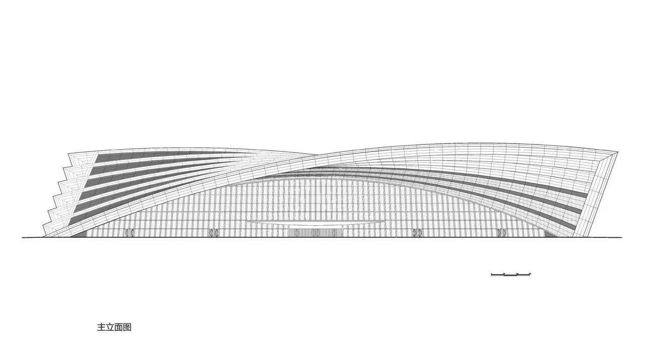 BIM Architecture | China Yellow Sea Wetland Museum/Shanghai Urban Construction Architectural Design Firm - Main elevation view