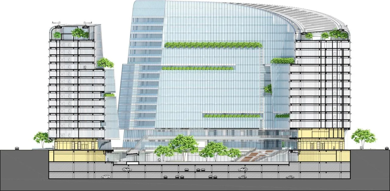 BIM Architecture | Chengdu High tech Vanke Center - Urban Garden of High tech Zone/Laguarda. Low Architects
