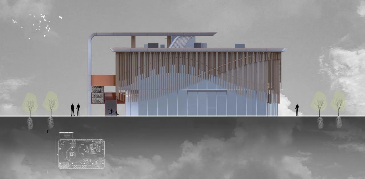 BIM architecture | The artistic encounter of flowing charm is like a golden land in the east; Exhibition Center/Chengzhi Design