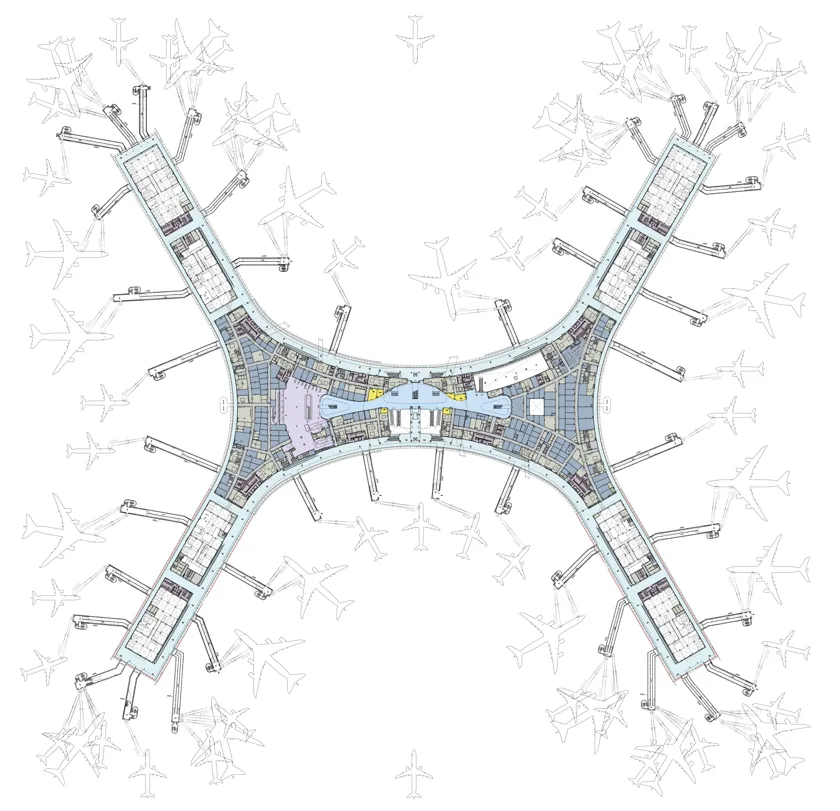 BIM Architecture | New Benchmark for Aviation Architecture: Shenzhen Bao'an International Airport Satellite Hall/GDAD, Aedas, Landron&Brown