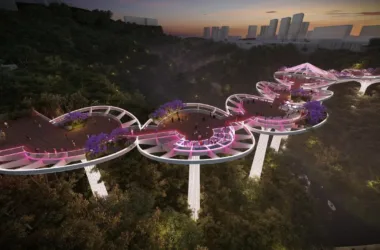 BIM Architecture: Pedestrian Landscape Bridge Project at Southwest University, Beibei District, Chongqing by Lin Cong Design Studio-BIM WORLD