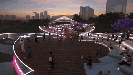 BIM Architecture | Southwest University Pedestrian Landscape Bridge Project in Beibei District, Chongqing/Lin Cong Architectural Design Studio