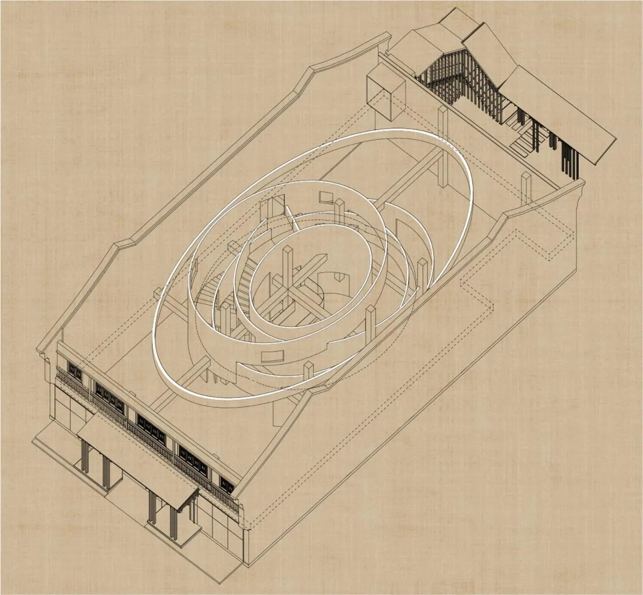 BIM Architecture | 'Borrowing Mountain Shadows', Architecture between Tangqi Loquat Museum/Fields