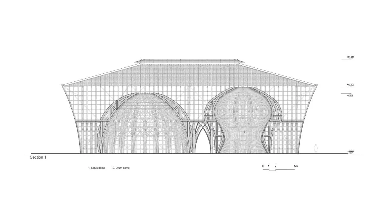 BIM Architecture | 42000 bamboo poles, Welcome Center of Fuguo Island World/Wu Zhongyi Architectural Firm