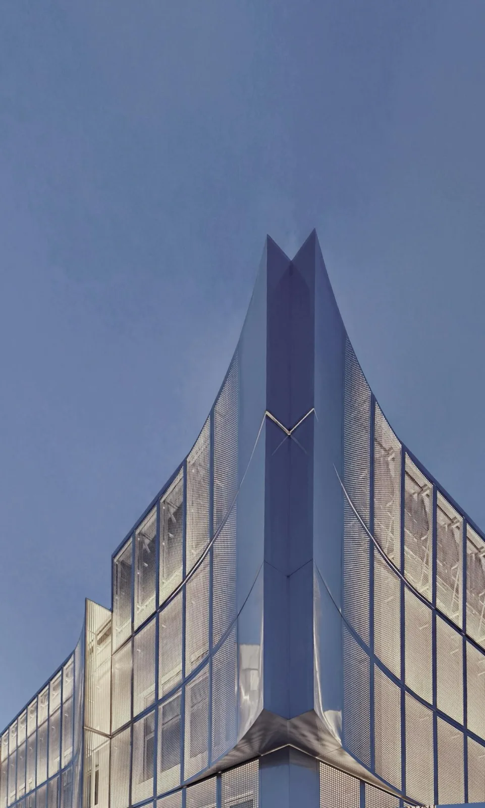 Lightweight effect with perforated panels and lighting