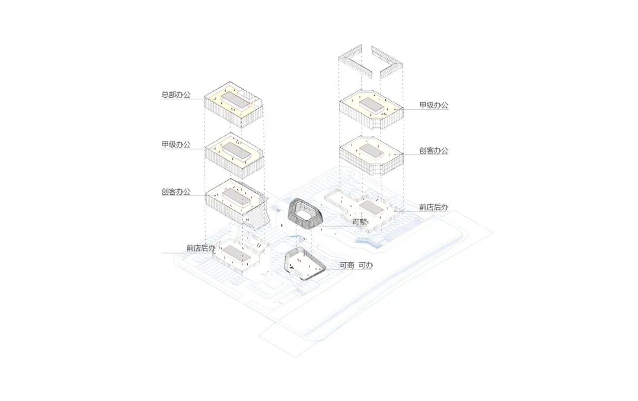 BIM Architecture | Two Bridges Across: Twin Towers of Suzhou High Speed Rail New City/Jianhe Architecture