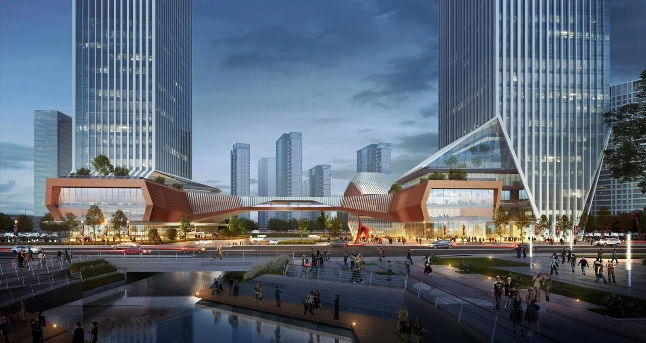 BIM Architecture | GEN Solution | One Bridge, Two Views Across: Twin Towers of Suzhou High Speed Rail New City