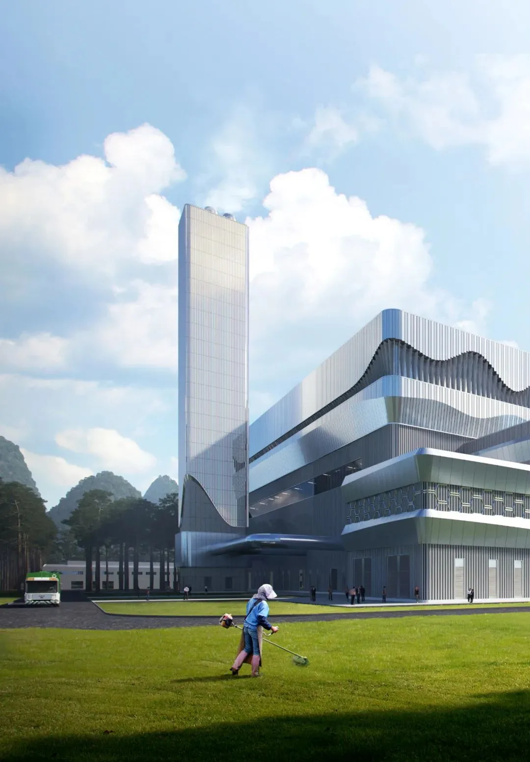 BIM Architecture | Nanning Shuangding Circular Economy Industrial Park Domestic Waste Incineration Power Plant/UUA