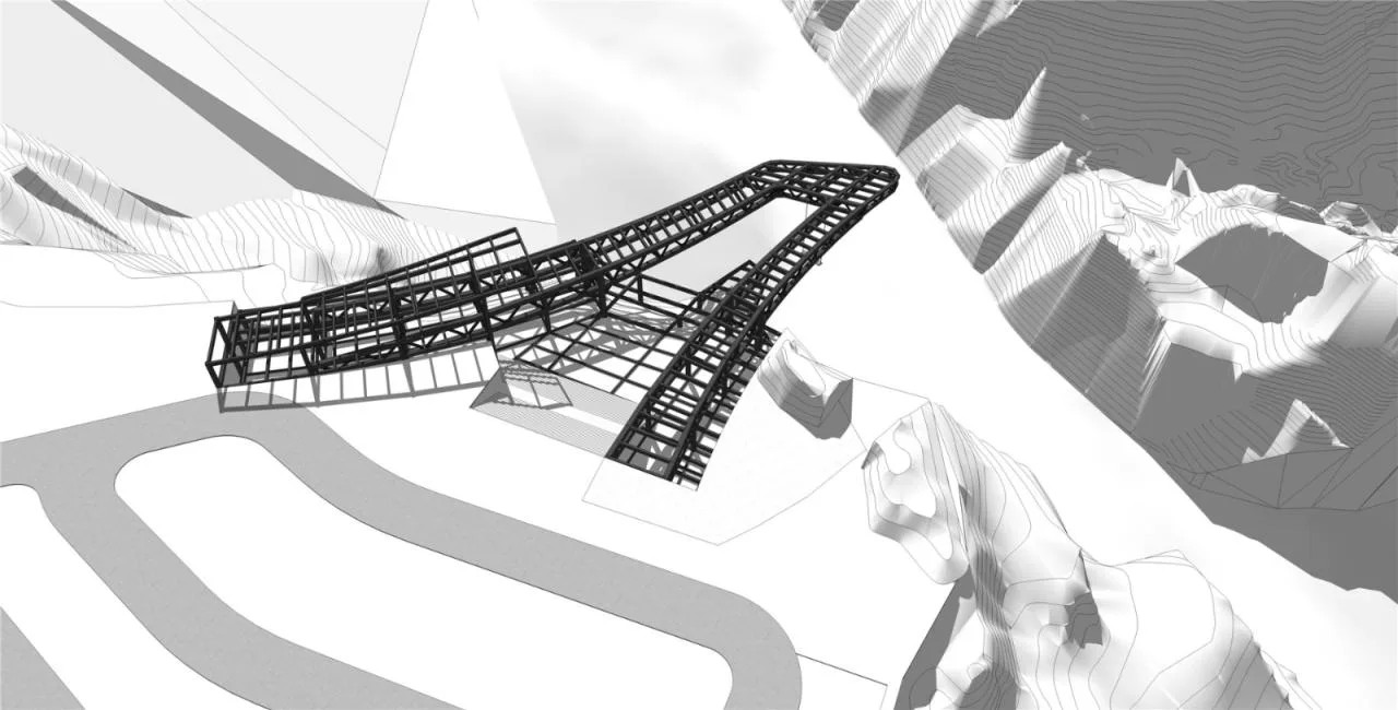 Nujiang Observation Deck Steel Structure Model