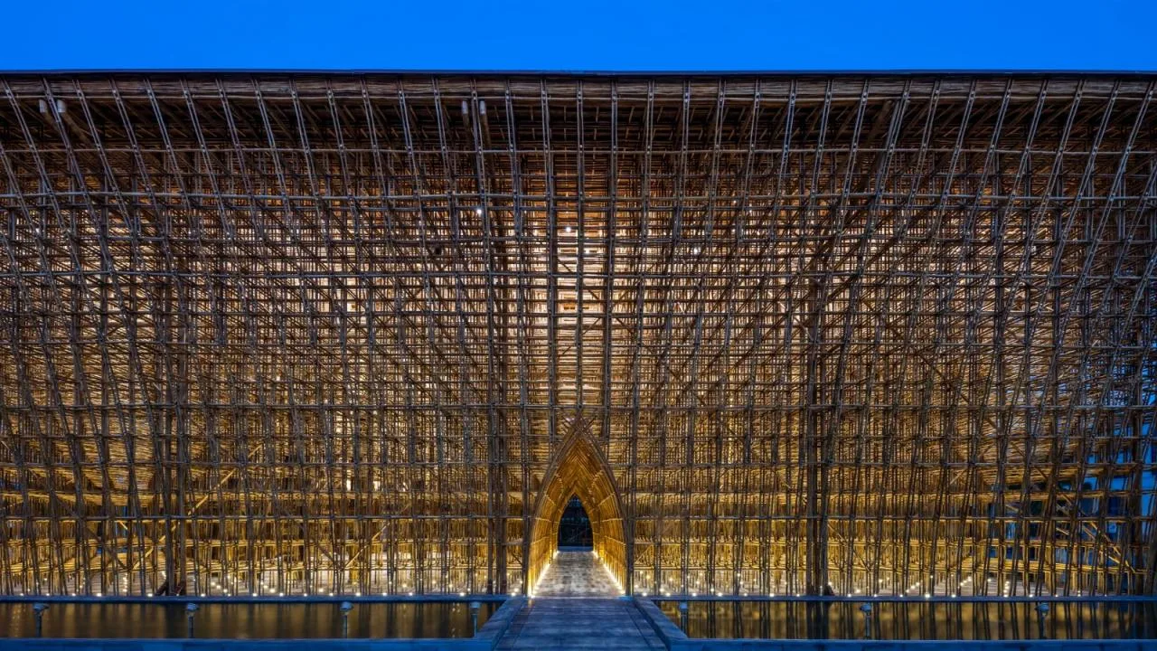 BIM Architecture | 42000 bamboo poles, Welcome Center of Fuguo Island World/Wu Zhongyi Architectural Firm