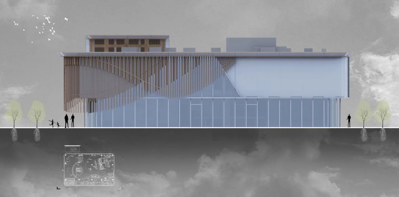 BIM architecture | The artistic encounter of flowing charm is like a golden land in the east; Exhibition Center/Chengzhi Design