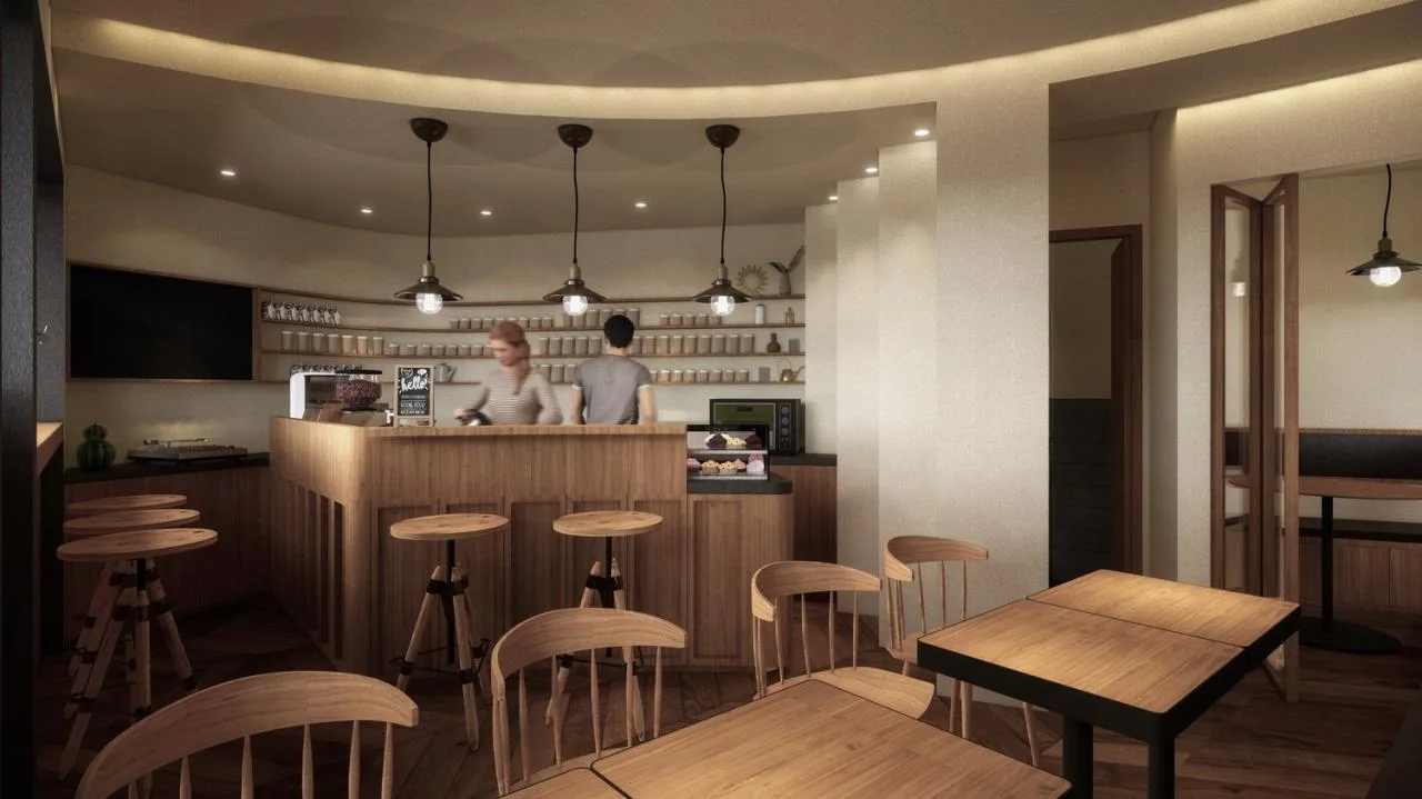 BIM architecture | Leave a light in the corners of the city for leisure coffee/vegetarian architecture