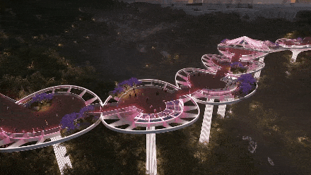 BIM Architecture | Southwest University Pedestrian Landscape Bridge Project in Beibei District, Chongqing/Lin Cong Architectural Design Studio