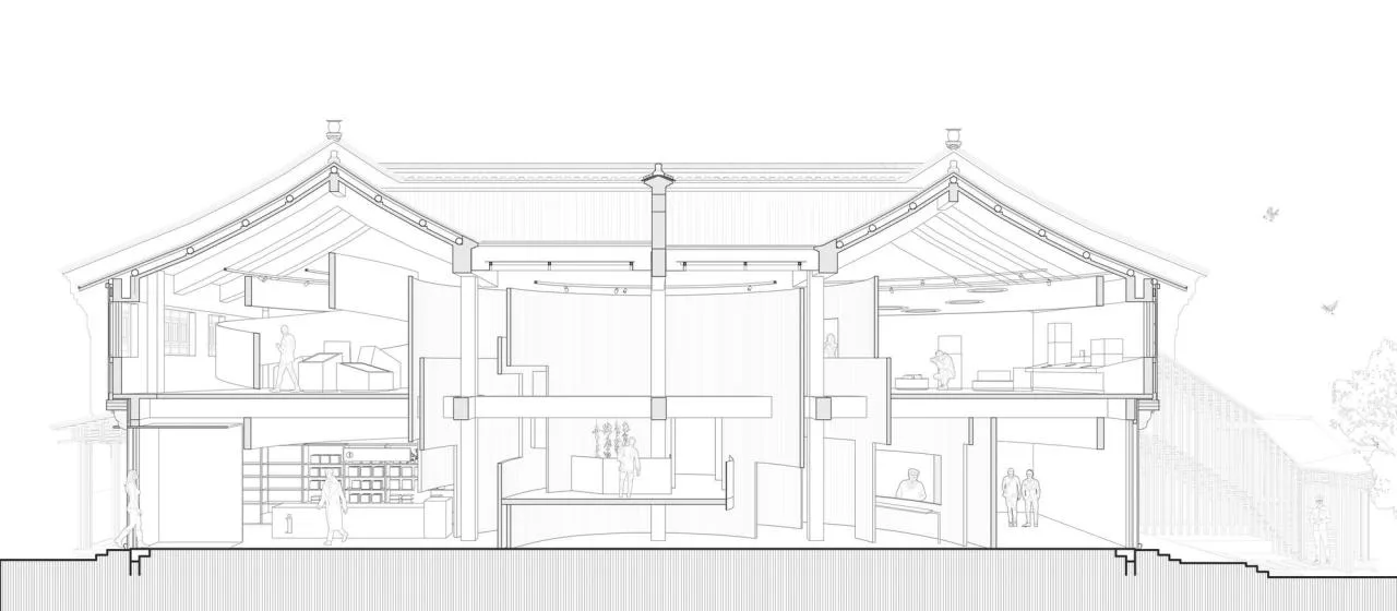 BIM Architecture | 'Borrowing Mountain Shadows', Architecture between Tangqi Loquat Museum/Fields