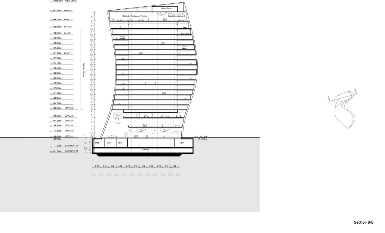 BIM Architecture | Changsha Dawangshan Langham Hotel/Blue Sky Group