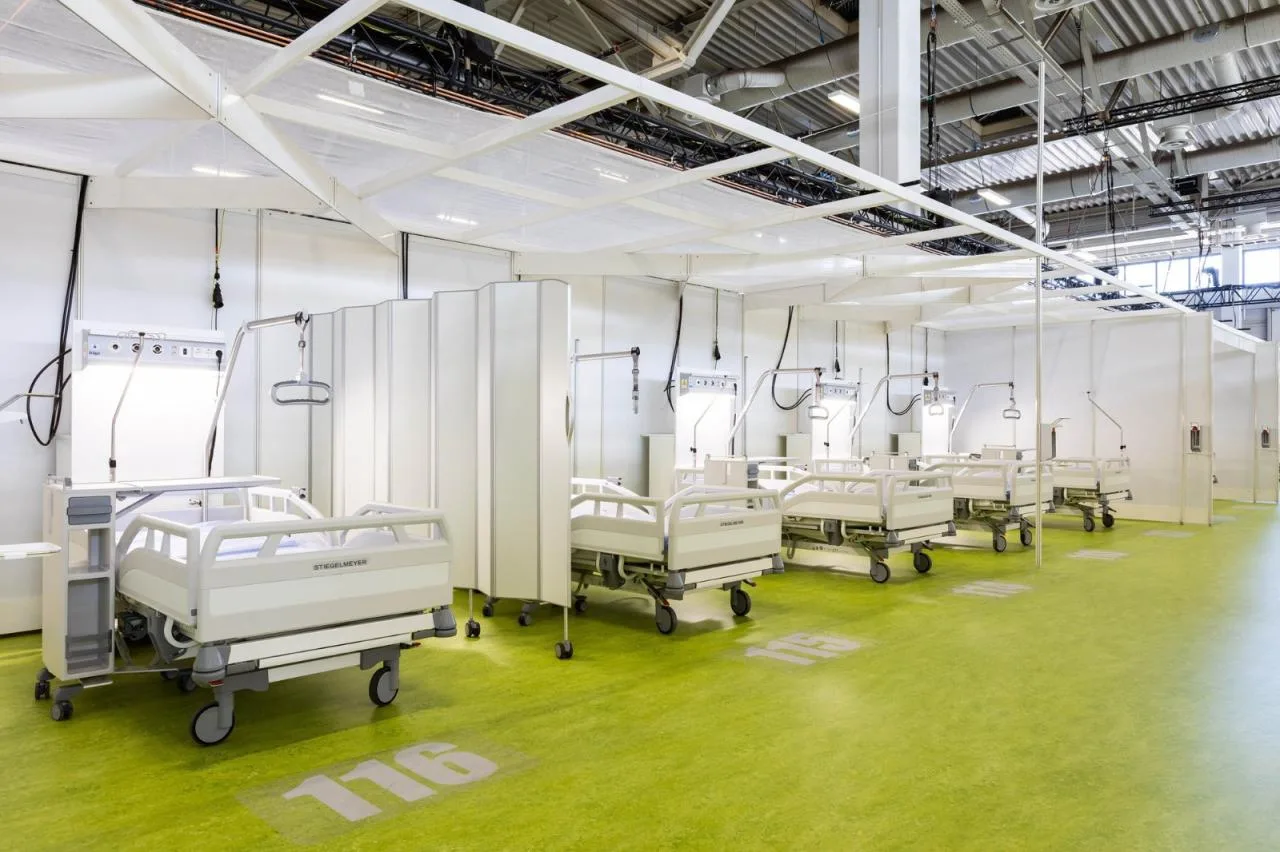 BIM Building | Berlin novel coronavirus Treatment Center, Exhibition Center Fangcang Hospital/Heinle, Wischer und Partner