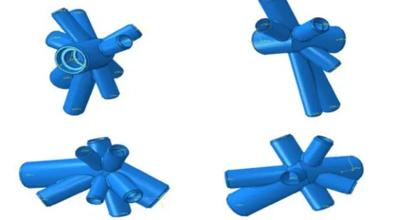 Tekla simulation of cast steel nodes