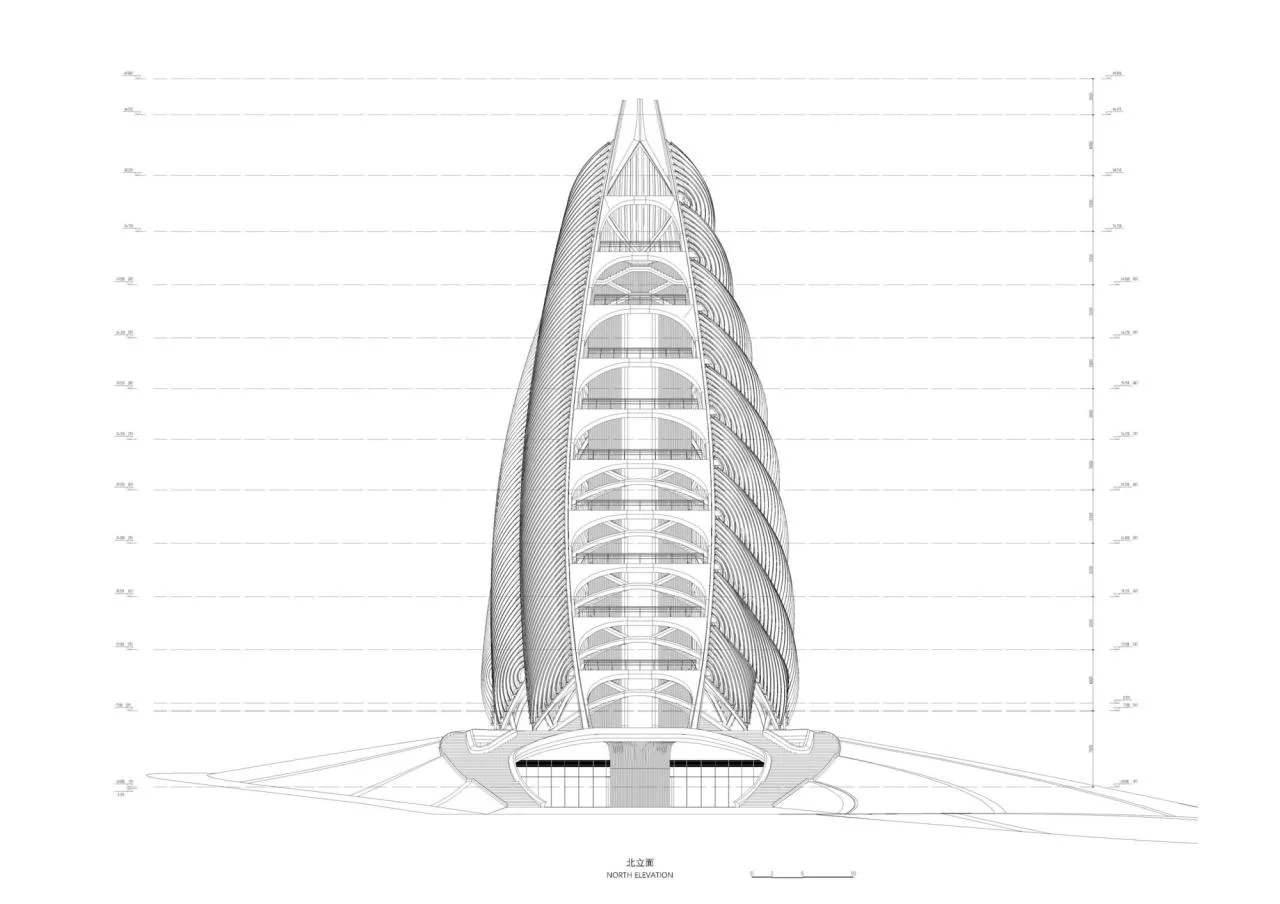 BIM Architecture | Chengdu Panda Base Panda Tower, Mechanical 'Bamboo Shoots'/UDG. Studio Zero